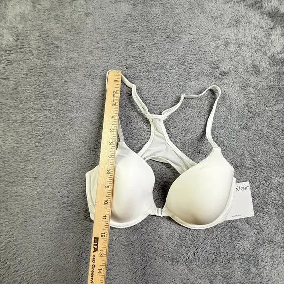 Calvin Klein 34C Racerback Push Up Bra White Underwire Padded NWT - Picture 7 of 7